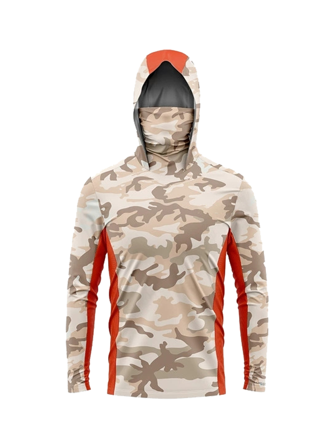 Fishing Shirt Uv Protection - Desert Camo Herren Angelhemd mit Kapuze,