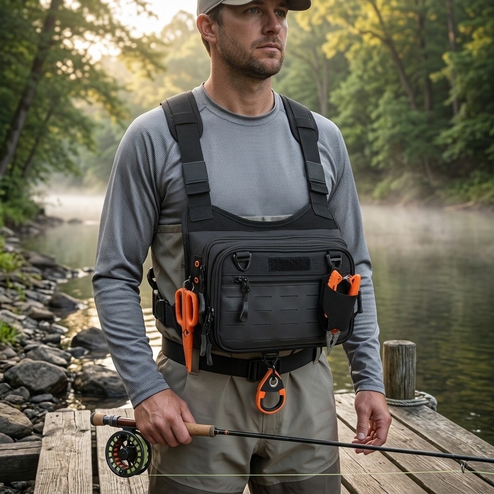 Brusttasche/Rucksack/Weste für – Fishing Vest Bewertung und Preis