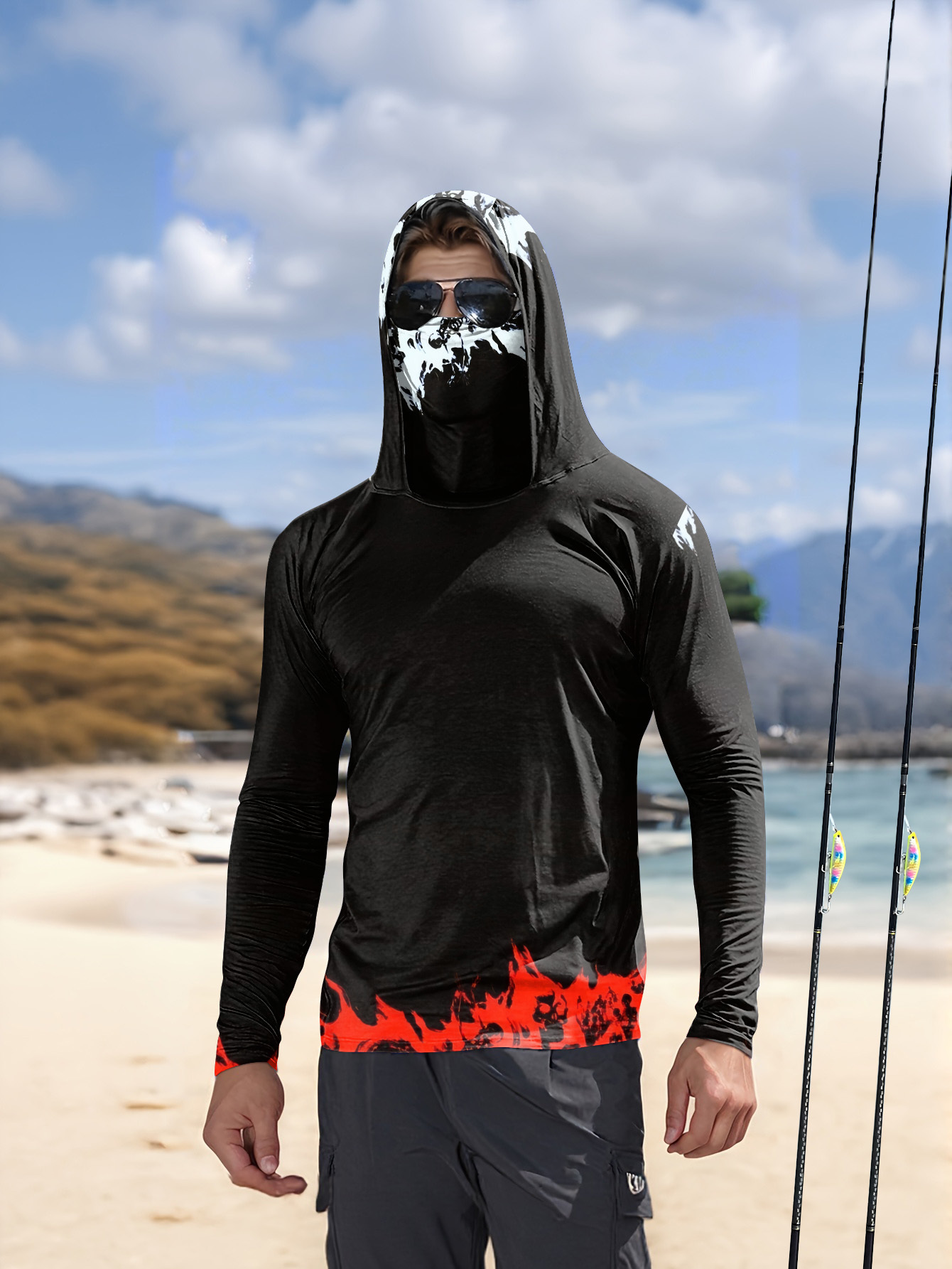 Herren Angelhemd mit Kapuze, l – Fishing Shirt Uv Protection Bewertung und Preis